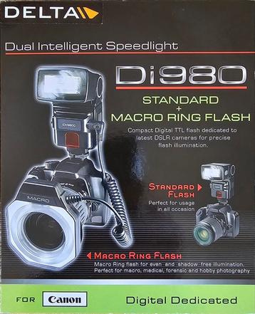Cobra met dubbele flitser + macro Di980 voor Canon reflex en