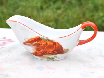 saucière porcelaine decor homard  beschikbaar voor biedingen