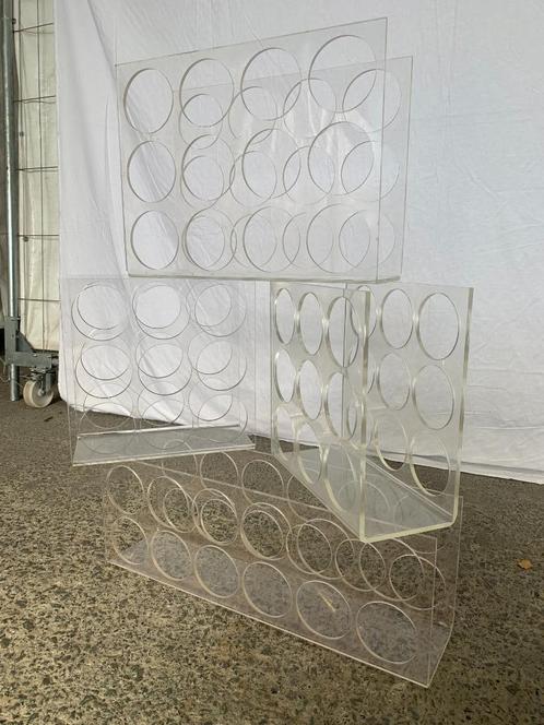 wijnrekken in plexiglas, Huis en Inrichting, Woonaccessoires | Wijnrekken, Gebruikt, Minder dan 50 cm, Kunststof, 25 flessen of meer
