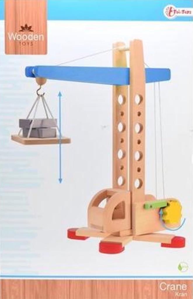 Mooie houten hijskraan, Kinderen en Baby's, Speelgoed | Houten speelgoed, Gebruikt, Overige typen, Ophalen