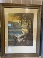 Gravure Paul Armand en Berthe Girardet - oude kader, Ophalen