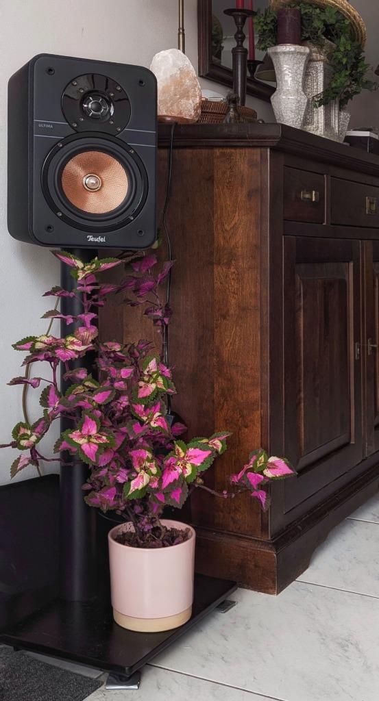 Teufel luidsprekers, Audio, Tv en Foto, Luidsprekerboxen, Zo goed als nieuw, Front, Rear of Stereo speakers, 60 tot 120 watt, Overige merken