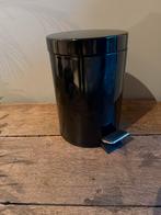 Zwart vuilnisbakje (2 stuks te koop) - 3L - nieuw, Neuf, À pédale, Moins de 10 litres, Moins de 50 cm