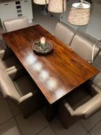 Koloniaal massieve tafel, Huis en Inrichting, Ophalen, Gebruikt, 4 tot 6 stoelen