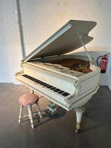Vleugelpiano "J. Gunther", Musique & Instruments, Pianos, Enlèvement, Utilisé, Blanc, À queue