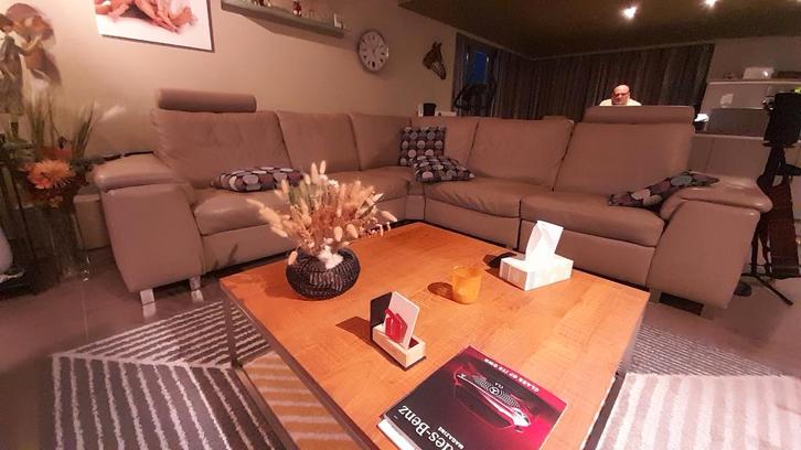 kwaliteitsmeubelen, Huis en Inrichting, Zetels | Complete zithoeken, Gebruikt, Hout, Leer, Ophalen