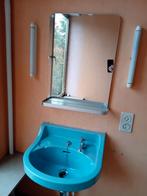 Vintage Lavabo met spiegel en toebehoren, Ophalen, Gebruikt