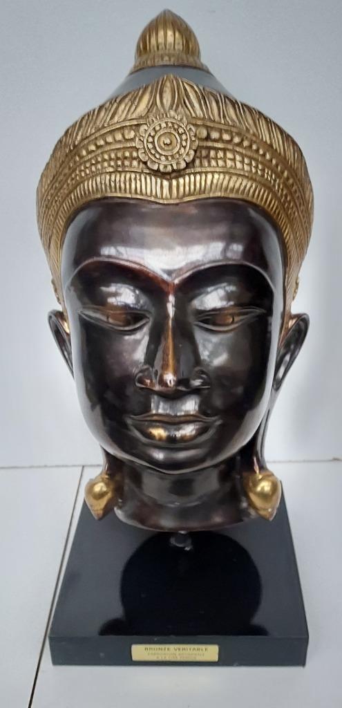 Bronzen Thais Boeddha hand gemaakt met cire perdue' methode, Antiek en Kunst, Antiek | Brons en Koper, Brons, Ophalen of Verzenden