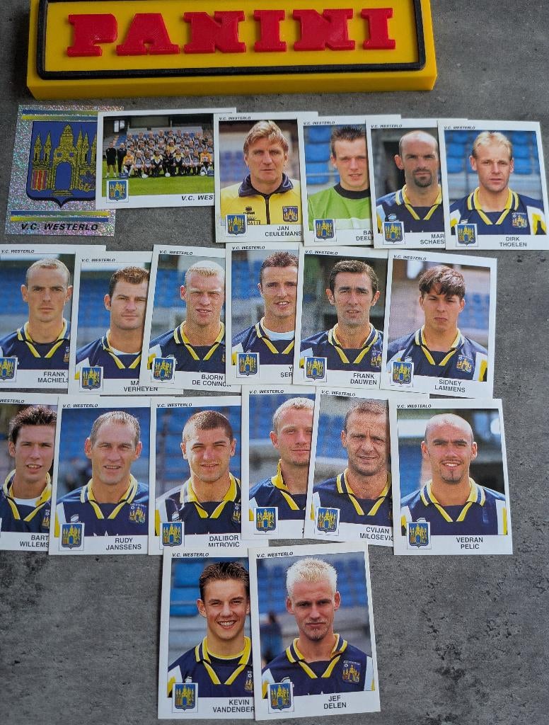 20 AUTOCOLLANTS PANINI FOOTBALL 2001 WESTERLO VC FOOTBALL, Envoi, Neuf