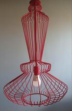 Rode metalen design hanglamp., Ophalen, Zo goed als nieuw