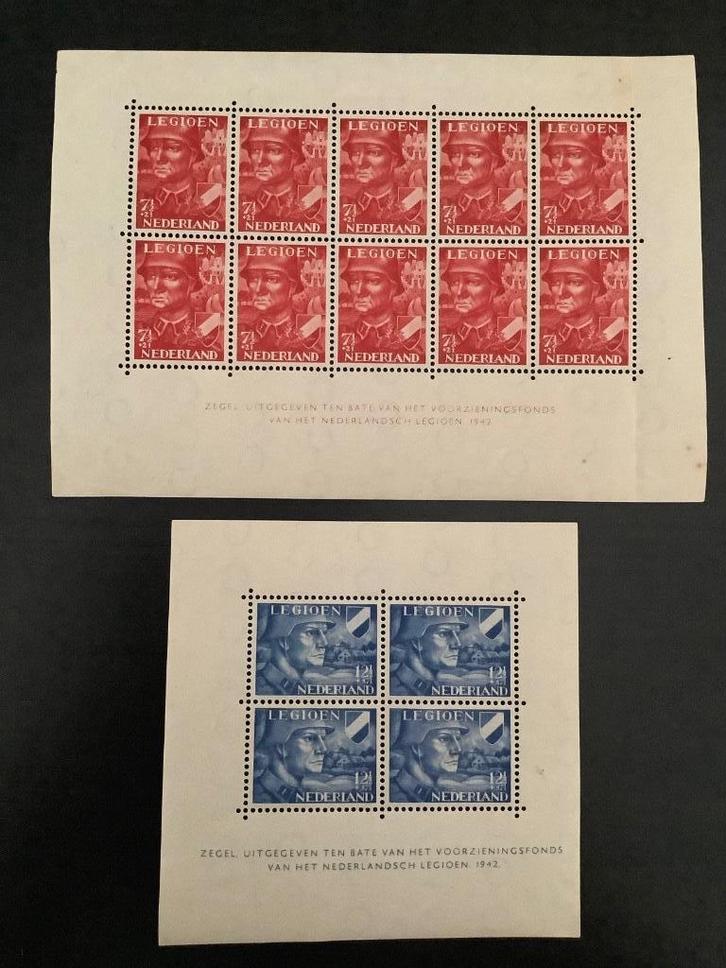 LEGIOEN POSTZEGELS 1942 .ONTWERP WIM NIJS ., Verzamelen, Militaria | Tweede Wereldoorlog, Overige soorten, Overige typen, Ophalen