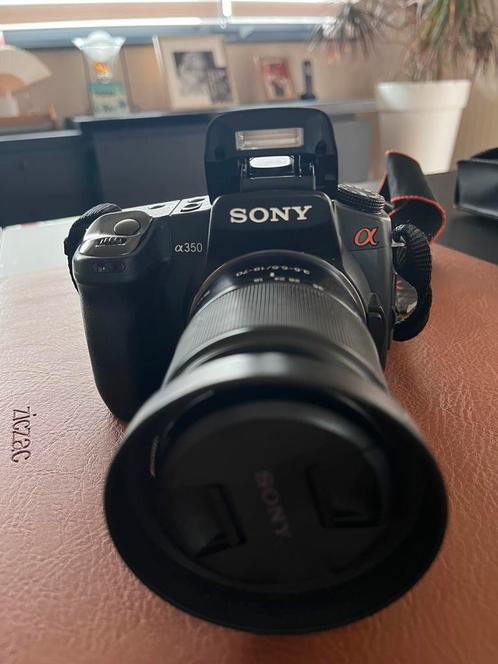 Spiegelreflex DSLR camera: sony alpha a350 + externe flitser, Audio, Tv en Foto, Fotocamera's Digitaal, Gebruikt, Spiegelreflex