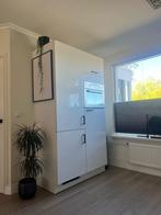 Strakke witte dubbelwandige keuken met WhirlpoolGEDEMONTEERD, Brillant ou Laqué, Synthétique, Enlèvement ou Envoi, Comme neuf