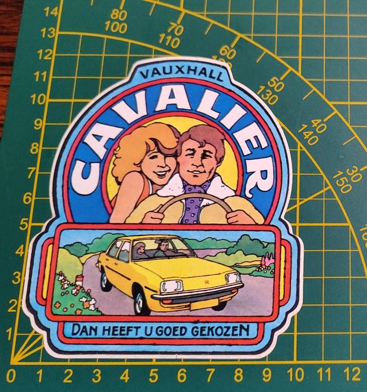 Sticker Vauxhall Cavalier (de Engelse Opel Manta), Verzamelen, Stickers, Ophalen of Verzenden