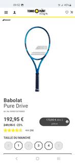 2 raquettes babolat aéro evo et pure drive, Sports & Fitness, Tennis, Comme neuf, Babolat, L4