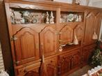 Eiken wandkast en eiken tafel met stoelen, Huis en Inrichting, Ophalen, Gebruikt, 200 cm of meer, Onbekend