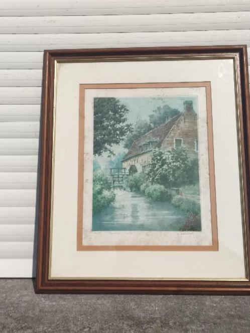 Gravure Grimbergen signe Roger hebbelinck, Antiek en Kunst, Kunst | Etsen en Gravures, Ophalen of Verzenden