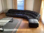 Lederen salon, Huis en Inrichting, Zetels | Zetels, Ophalen, Gebruikt, Hoekbank, 300 cm of meer