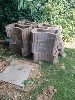 Stapelbare betonnen bloembakken, Ophalen, Gebruikt, Beton, Tuin