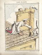 Faustin Betbeder litho "La Chasse aux Lapins de Gouttière", Maison & Meubles, Autres types, Moins de 50 cm, Enlèvement, Utilisé