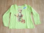 Groene longsleeve met figuurtje ice age - maat 122/128, Ophalen of Verzenden, Gebruikt, Jongen, Shirt of Longsleeve