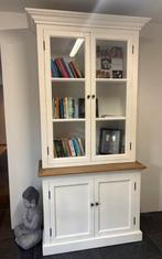 Landelijke vitrinekast, Huis en Inrichting, Kasten | Buffetkasten, Ophalen, Zo goed als nieuw, Landelijk
