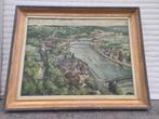 huile sur toile vue de namur signe Baily Charles, Antiquités & Art, Enlèvement