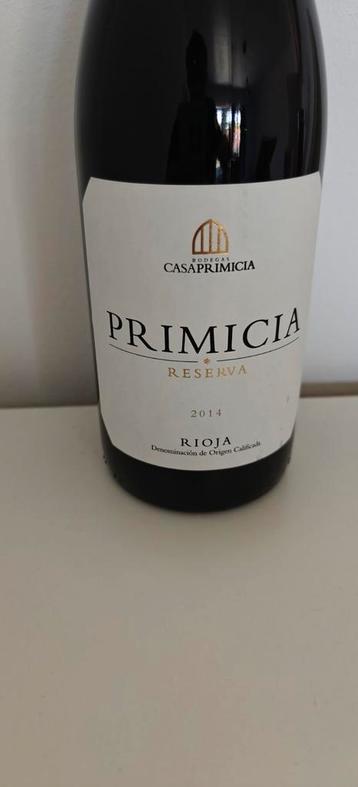 Primicia reserva 2014 wijn, 75cl 14,5 vol beschikbaar voor biedingen