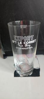 Oud bierglas export le cornet Steenhuffel, Verzamelen, Ophalen of Verzenden, Bierglas