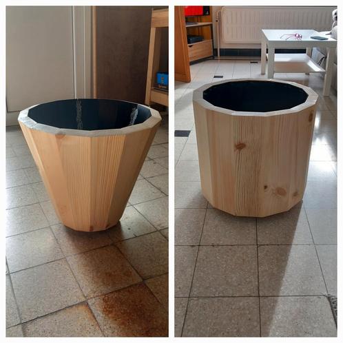Pot de fleur en bois sur roulette, Tuin en Terras, Bloempotten, Zo goed als nieuw, Binnen, Ophalen of Verzenden
