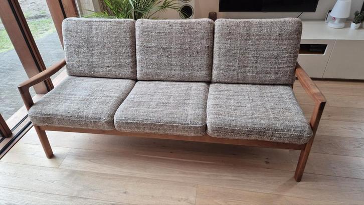 Vintage Scandinavische fauteuil/zetel 3-zit CADO, Huis en Inrichting, Zetels | Zetels en Chaises Longues, Gebruikt, Driepersoons
