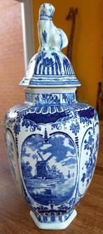 1 vase couvercle Royal Sphinx Boch Delft Hollande Moulin, Enlèvement ou Envoi