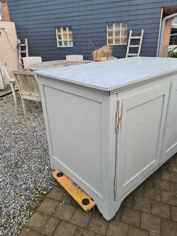 Oude houten archiefkast,  als keukeneiland?, Antiek en Kunst, Curiosa en Brocante, Ophalen