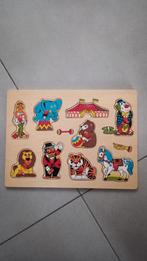 Houten inlegpuzzel thema Circus, Van hout, Minder dan 10 stukjes, Ophalen of Verzenden, Zo goed als nieuw