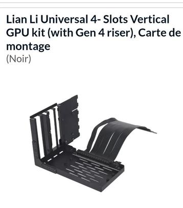 Lian Li Universal 4- Slots Vertical GPU kit (with Gen 4 rise beschikbaar voor biedingen
