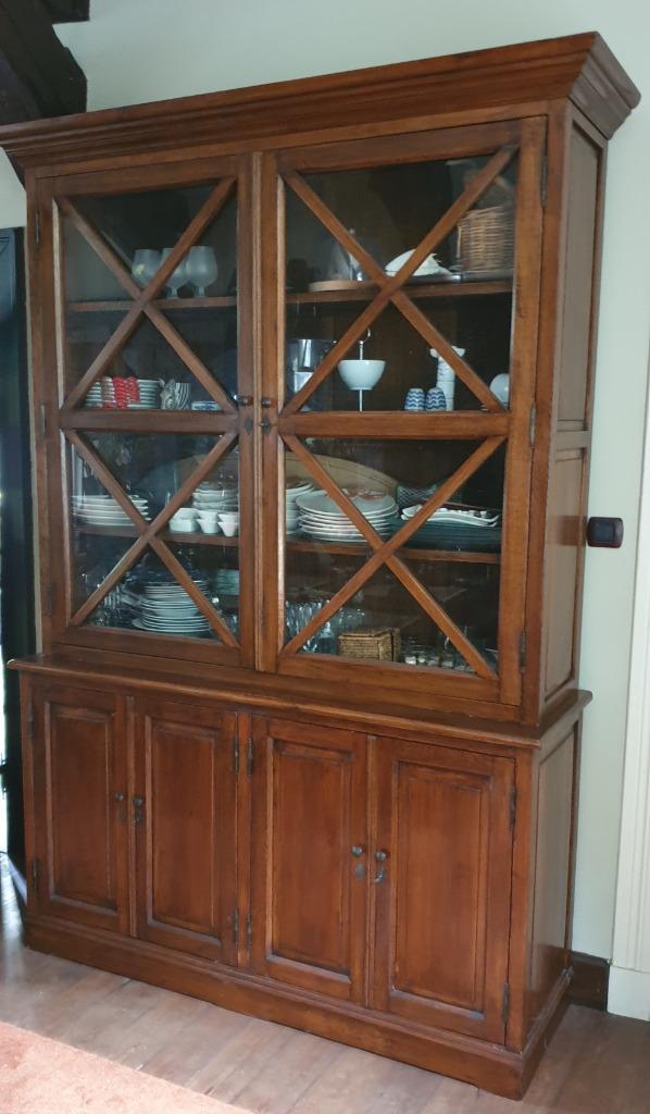 Buffetkast / boekenkast eiken merk Eichholtz, Huis en Inrichting, Kasten | Buffetkasten, Zo goed als nieuw, Met deur(en), Met plank(en)