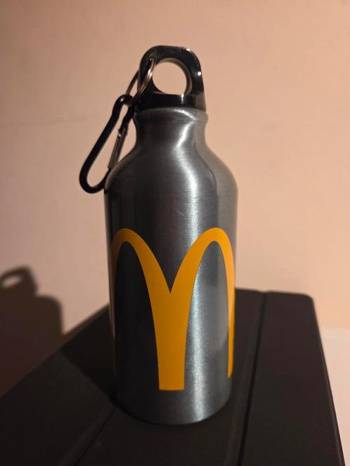 Grijze metalen fles van Mc Donald, Sport en Fitness, Drinkbussen, Nieuw, Ophalen of Verzenden