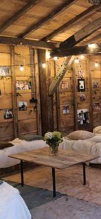 Unieke handgemaakte houten salontafel, Ophalen of Verzenden, Overige houtsoorten