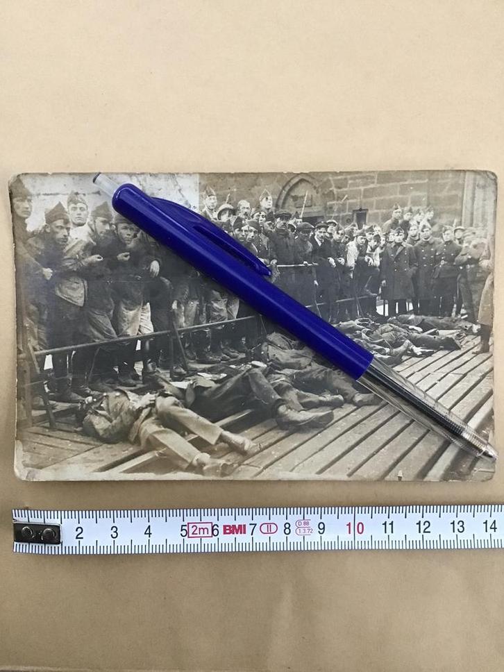 ABBL zes originele foto’s Belgisch gesneuvelde soldaten, Verzamelen, Militaria | Algemeen, Ophalen of Verzenden