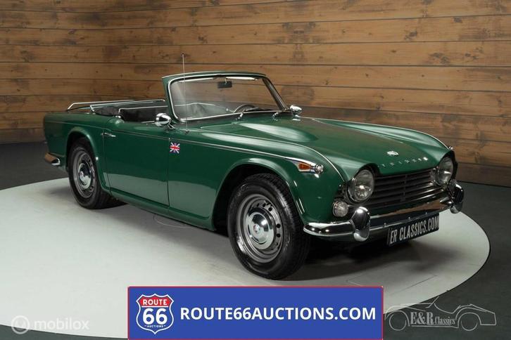 Triumph TR4 | 1967 | Route 66 Auctions, Auto's, Oldtimers, Bedrijf, Te koop, Triumph, Benzine, Overige carrosserie, Handgeschakeld