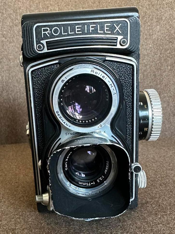 Rolleiflex 3.5 TLR met Carl Zeiss 75mm + Rolleinar set, Audio, Tv en Foto, Fotocamera's Analoog, Gebruikt, Compact, Overige Merken