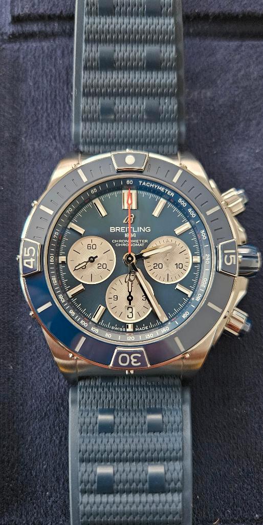 Breitling super chronomat, Handtassen en Accessoires, Horloges | Heren, Nieuw, Polshorloge, Breitling, Staal, Kunststof, Ophalen of Verzenden