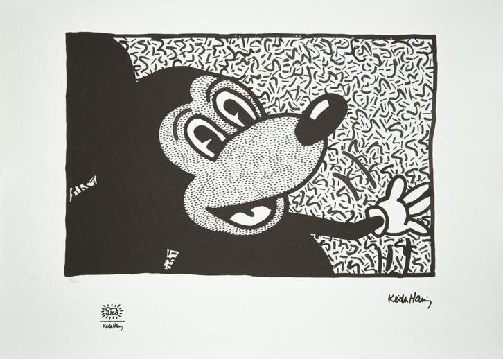 Keith Haring - Mickey Mouse, Antiek en Kunst, Kunst | Litho's en Zeefdrukken, Ophalen of Verzenden