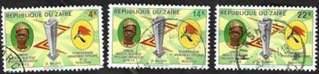 3 Postzegels 5 jaar eenheidspartij MPR  Zaïre 1972 beschikbaar voor biedingen