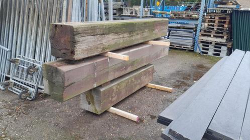 Azobe palen 40 x 40 cm en 19 x 12, Tuin en Terras, Palen, Balken en Planken, Zo goed als nieuw, Palen, 180 tot 250 cm, Hardhout