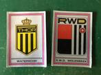 2 panini plaatjes emblemen RWDM en Waterschei Football 80, Verzamelen, Verzenden