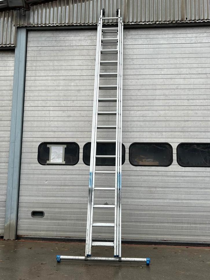 Solide D 3x16 alu ladder 9,70m (professioneel), Doe-het-zelf en Bouw, Ladders en Trappen, Zo goed als nieuw, Ladder, 4 meter of meer