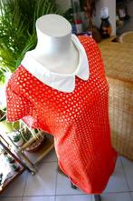 vintage dressing oranje leuke jurk, Maat 38/40 (M), Oranje, Ophalen of Verzenden, Gedragen