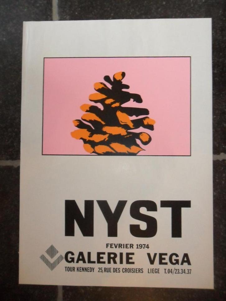 Affiche voor Jacques Louis Nyst (Luik 1942-1996 Sprimont), Verzamelen, Posters, Ophalen of Verzenden