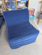 Fauteuil Bed - Zetel Bed - 1 person, Comme neuf, 80 cm, Bleu, Enlèvement
